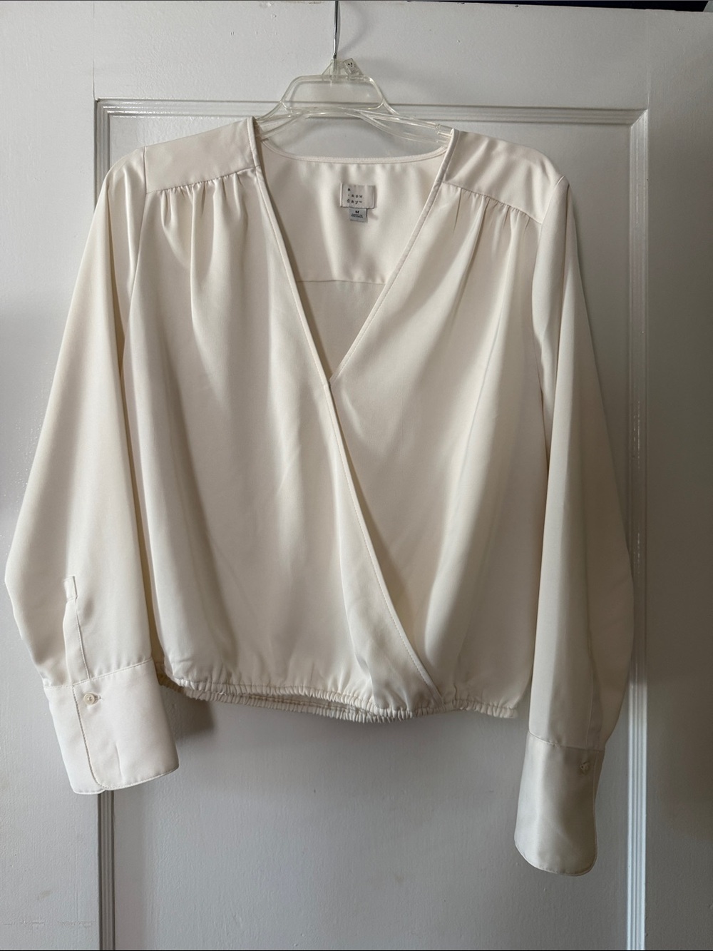 a new day Ivory Surplice Blouse